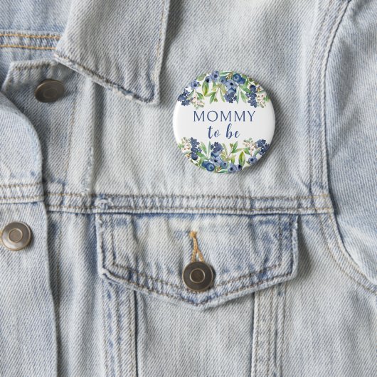 Mommy to be Blueberry Baby Duschknopf Button (Beispiel)