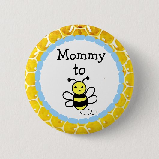 Mommy to be Boy's Baby Shower Button (Vorderseite)