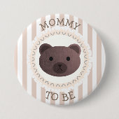 Mommy to be Button Bear Woodlands Thema (Vorderseite)