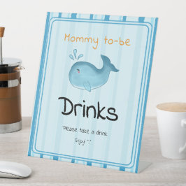 Mommy To Be Cute Whale Baby Shower Drinks Sockelschild