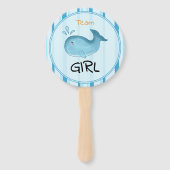 Mommy To Be Cute Whale Baby Shower Gender Reveal Fächer (Rückseite)