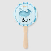 Mommy To Be Cute Whale Baby Shower Gender Reveal Fächer (Vorderseite)