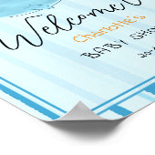 Mommy To Be Cute Whale Baby Shower Welcome Poster (Ecke)