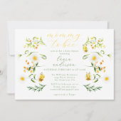 Mommy to be Elegant Floral Baby Shower Einladung (Vorderseite)