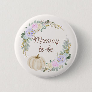 Mommy-to-be-Fall Pumpkin Baby Shower Button