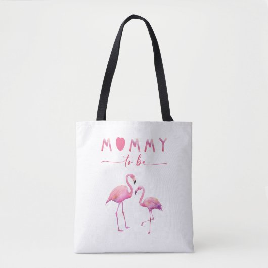 Mommy to be Flamingo Baby Duwer Tote Bag Tasche (Vorderseite)