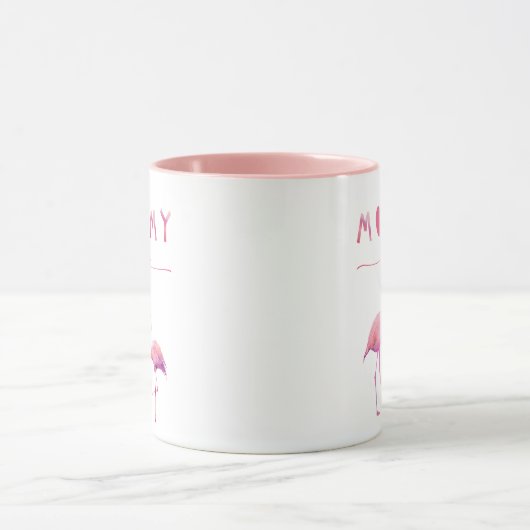 Mommy to be Flamingo Baby Shower Tasse (Zentrum)