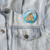 Mommy to be Fox and Teddy Bear Baby Shower Button (Beispiel)