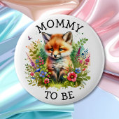Mommy to be | Fox Woodland Themed Baby Dusche Button