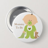 Mommy to be Green Baby Button (Vorne & Hinten)