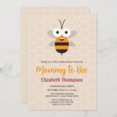 Mommy to be Honey Bumble Bee Baby Shower Honeycomb Einladung (Vorne/Hinten)