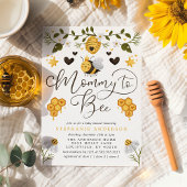 Mommy to be Honeycomb Bumblebee Baby Shower Einladung