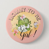 Mommy to Be - It's a Girl! Pink Baby Shower Button (Vorderseite)
