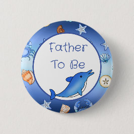 Mommy to be | Kinderdusche im Beach Theme Button
