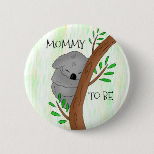 Mommy to be   Koala Babydusche Button