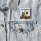 Mommy to be Lil' Cowboy and Teddy Bear Baby Shower Button (Beispiel)