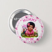 Mommy to be | Mädchendusche Button (Vorne & Hinten)