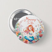 Mommy to be mermaid Baby Shower Button (Vorne & Hinten)