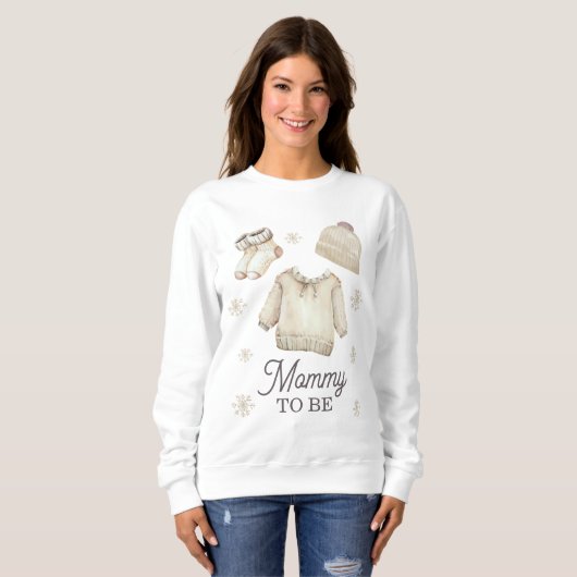 Mommy to Be Mom-to-be Winter Baby Shower Sweatshirt (Vorne ganz)