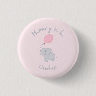 Mommy-to-be Niedlich Elephant Baby Shower Girl Button