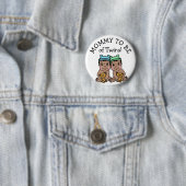 Mommy to be of Twins, Ethnic Baby Shower Button (Beispiel)