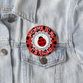 "Mommy to be" Red Ladybug Baby Showbutton Button (Beispiel)