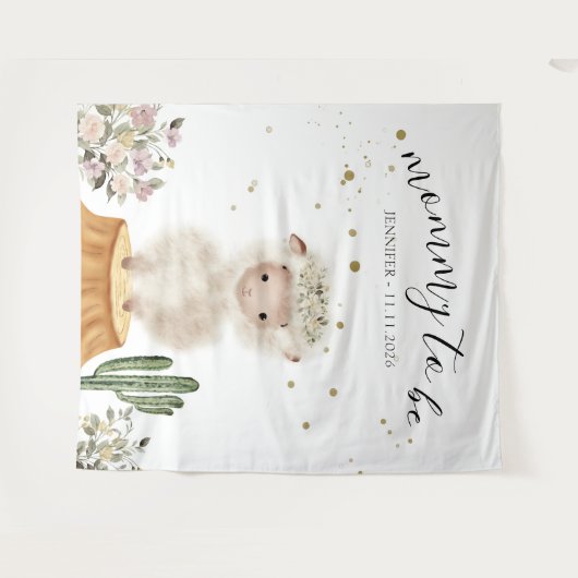 Mommy to be Sheep backdrop Wandteppich (Vorderseite (Horizontal))