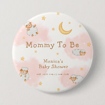 Mommy to be Sheep Moon Stars Girl Baby Dusche