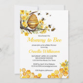 Mommy to be spring Biene Baby Dusche Vorlage (Vorderseite)