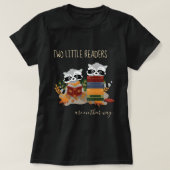 Mommy-to-Be Twin Raccoons Readers T - Shirt (Design vorne)