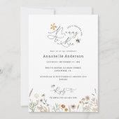 Mommy to be wildblume Baby Dusche gelb Einladung (Vorderseite)