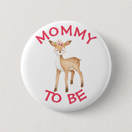 Mommy to be Woodland Animals Baby Shower Button
