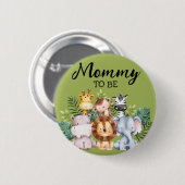 Mommy to be | Woodland Creatures Babydusche Button (Vorne & Hinten)