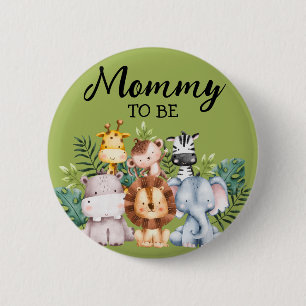 Mommy to be   Woodland Creatures Babydusche Button