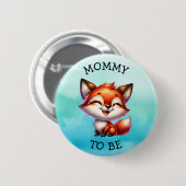 Mommy to be | Woodland Creatures Babydusche Button (Vorne & Hinten)