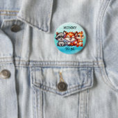 Mommy to be | Woodland Creatures Babydusche Button (Beispiel)