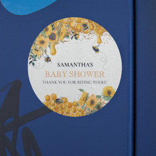 Mommy to bebe Watercolor Sonnenblumenhoney Danke Runder Aufkleber