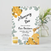 Mommy to Bee Baby Dusche Einladung (Stehend Vorderseite)