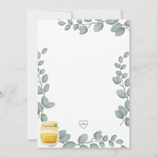 Mommy to Bee Baby Dusche Einladung (Rückseite)