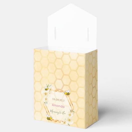 Mommy to Bee Baby Dusche Honigwabenwabe danke Geschenkschachtel (Geöffnet)