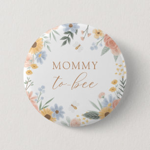 Mommy to Bee Baby Shower Button