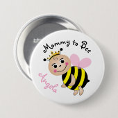 Mommy to Bee Baby Shower Button Button (Vorne & Hinten)