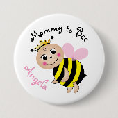 Mommy to Bee Baby Shower Button Button (Vorderseite)