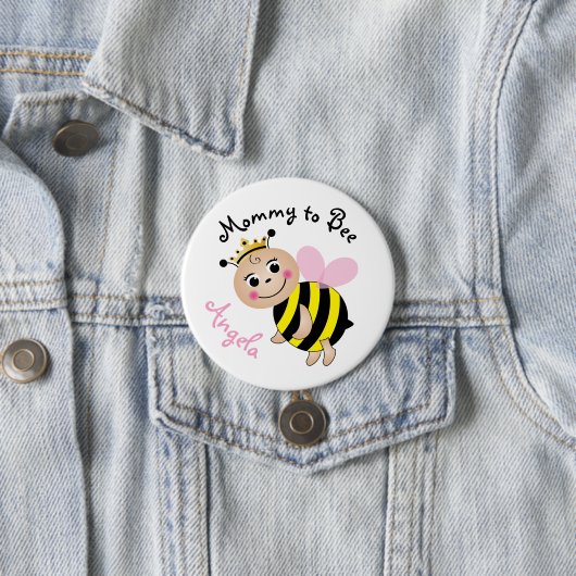 Mommy to Bee Baby Shower Button Button (Beispiel)