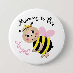 Mommy to Bee Baby Shower Button Button
