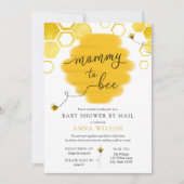 Mommy to Bee Baby Shower by Mail Einladung (Vorderseite)