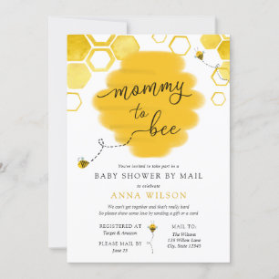 Mommy to Bee Baby Shower by Mail Einladung