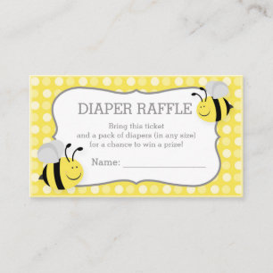 Mommy to bee Baby Shower Diaper Raffle Ticket Begleitkarte