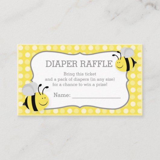 Mommy to bee Baby Shower Diaper Raffle Ticket Begleitkarte (Vorderseite)