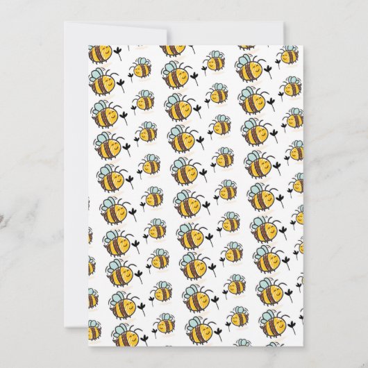 Mommy to Bee Baby Shower Einladung (Rückseite)